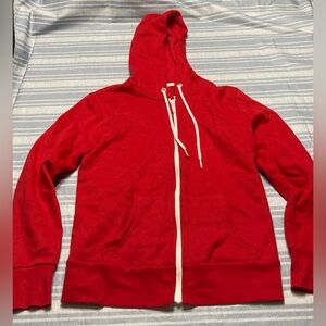 💛TODAY***$10***Faded Glory red and white zip-up hoodie.